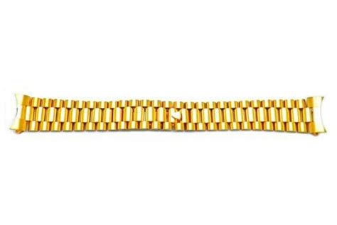 hadley-roma two-tone straight end rolex president style watch band